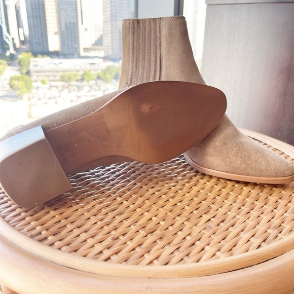 Rag&Bone Rover Pleated Suede Pointed Toe High Ankle Boots Scandinavian Size 8 - Picture 5 of 6